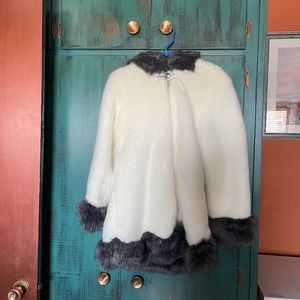 Faux Artic Fox Hooded Cape